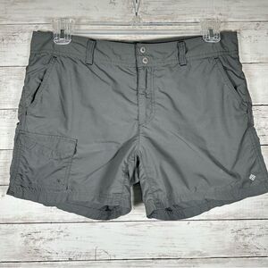 Columbia Omni Shade Cargo Hiking Outdoor Grey 5” Shorts Women’s Sz 14